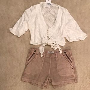 Free People Pale Pink Shorts